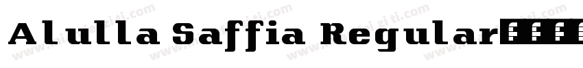 Alulla Saffia Regular字体转换